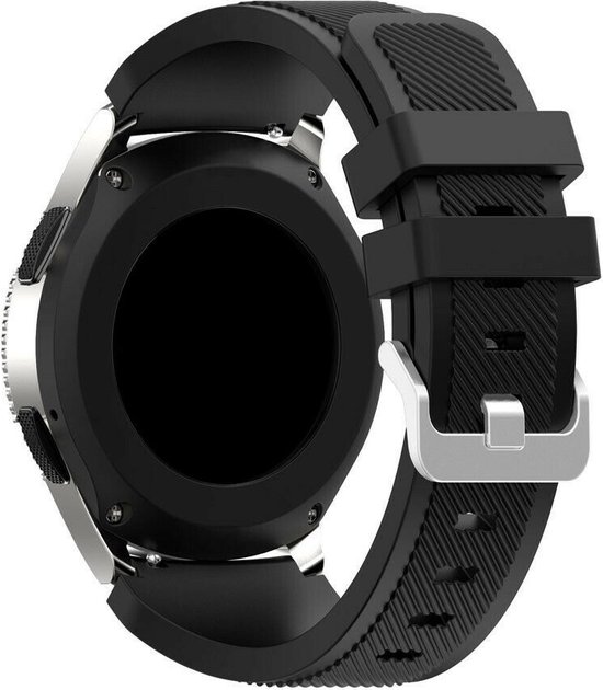 Strap-it Smartwatch bandje - siliconen bandje geschikt voor Huawei Watch GT 2 42mm / GT 3 42mm / GT 3 Pro 43mm - Amazfit GTS 1-2-3-4 - Mini / Bip / GTR 42mm - zwart