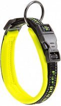 halsband honden Sport nylon 45 cm geel/zwart