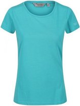 T-shirt Carlie dames katoen turquoise maat 46