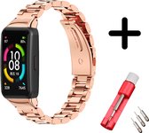 Huawei Band 6 bandje staal rosé goud + toolkit