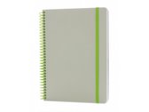 notitieboek Deluxe 21 x 15 cm karton grijs/groen