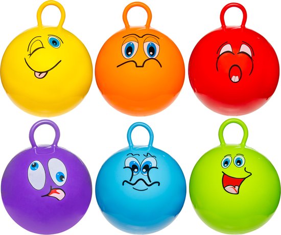 Skippybal - Springbal - 46 cm - Geel - Oranje - Rood - Blauw - Groen - Paars - Per stuk - Assorti - Levering
