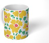 Mok - Koffiemok - Bloemen - Waterverf - Patronen - Mokken - 350 ML - Beker - Koffiemokken - Theemok