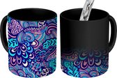 Magische Mok - Foto op Warmte Mokken - Koffiemok - Design - Neon - Fantasy - Bloem - Magic Mok - Beker - 350 ML - Theemok