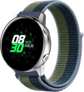 Nylon Smartwatch bandje - Geschikt voor  Samsung Galaxy Watch Active nylon band - moss green - Strap-it Horlogeband / Polsband / Armband