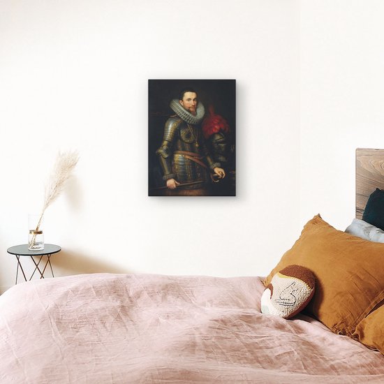Artaza Tableau sur toile Portrait d'Ambrogio Spinola - Michiel Jansz. van Mierevelt - 60x80 - Art - Impression sur toile