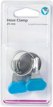 slangklem VT met vleugelmoer 25 mm RVS zilver 2 stuks