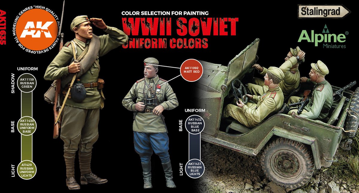 Soviet WWII Uniform Colors Set - AK-Interactive - AK-11635