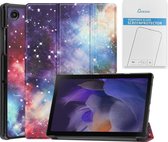 Case2go - Tablet hoes & Screenprotector geschikt voor Samsung Galaxy Tab A8 - 10.5 Inch - Auto Wake/Sleep functie - Galaxy