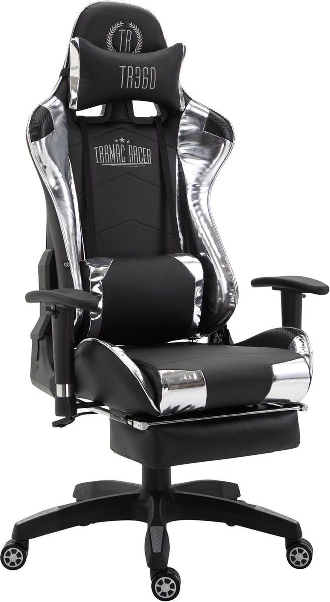 Fauteuil de bureau Racing gamer Turbo XL - CLP - Noir - Jaune - Similicuir  - Hauteur réglable - Repose-pieds - Cdiscount Maison