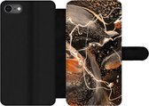 Bookcase Geschikt voor iPhone SE 2020 telefoonhoesje - Verf - Design - Abstract - Met vakjes - Wallet case met magneetsluiting