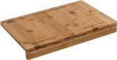 Snijplank met stoprand 35 x 24 cm van bamboe hout - Broodplank