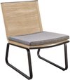 Yoi - Kome lounge chair alu black/rope natural/soil