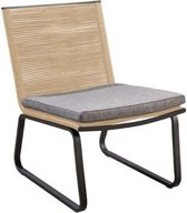 Yoi - Kome lounge chair alu black/rope natural/soil