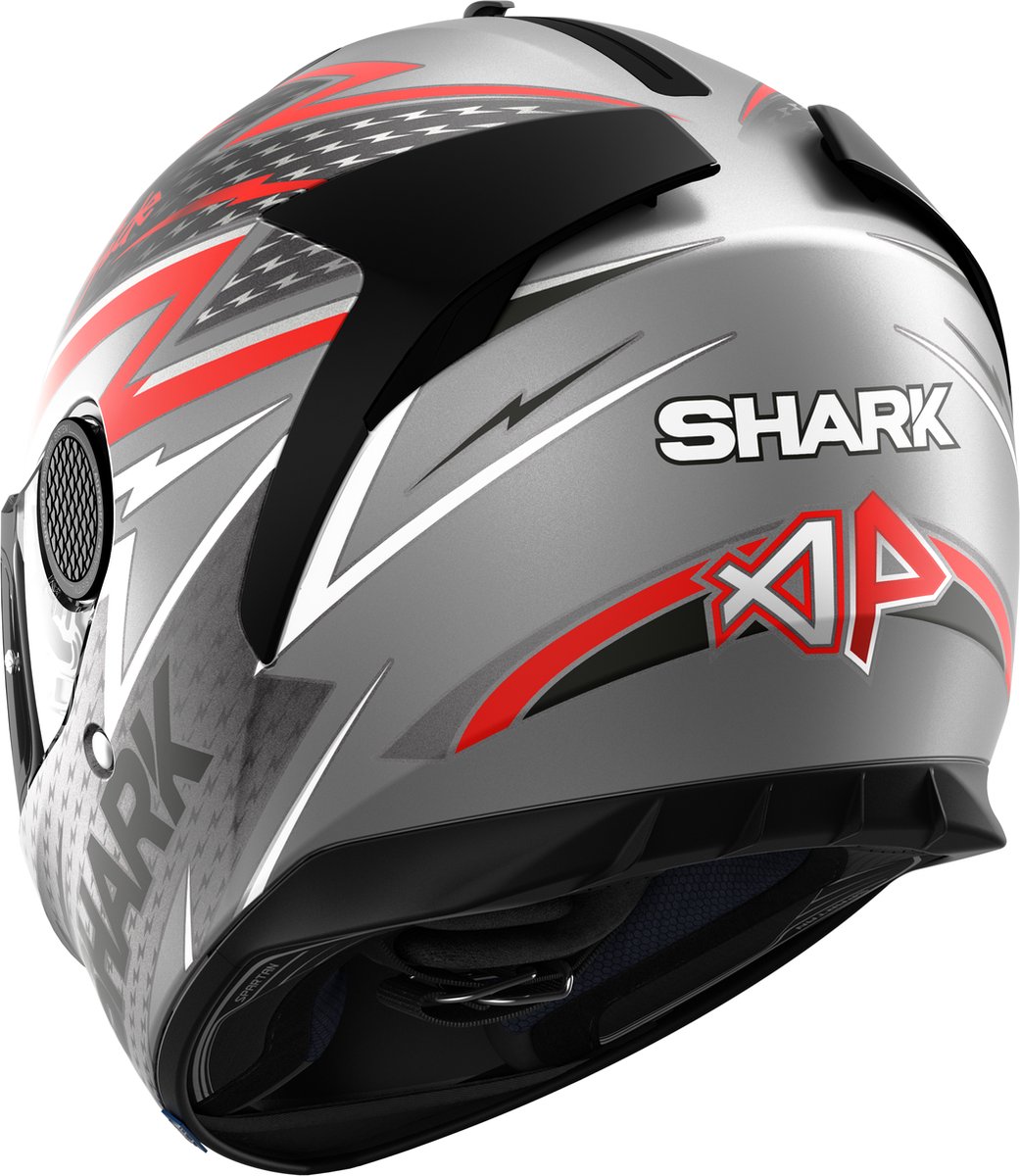 SHARK SPARTAN 1.2 ADRIAN PARASSOL Motorhelm integraalhelm Mat Antraciet Rood - Maat S – foto 3