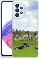 Backcover Soft Siliconen Hoesje Geschikt voor Samsung Galaxy A53 5G Telefoon Hoesje Hollandse Koeien