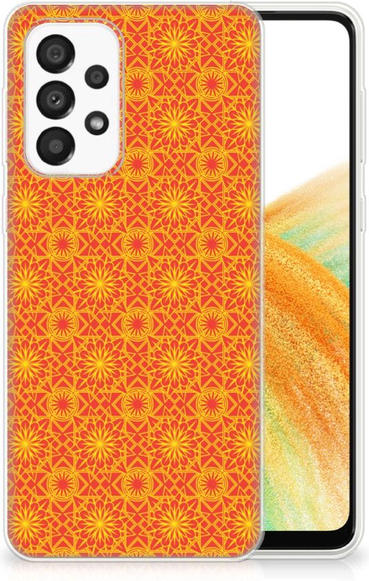 Cover Case Samsung Galaxy A33 5G Smartphone hoesje Batik Orange | bol.com