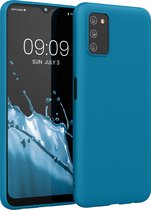 kwmobile telefoonhoesje voor Samsung Galaxy A03s - Hoesje voor smartphone - Back cover in Caribisch blauw