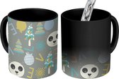 Magische Mok - Foto op Warmte Mokken - Koffiemok - Winter - Panda - Design - Magic Mok - Beker - 350 ML - Theemok