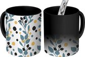 Magische Mok - Foto op Warmte Mokken - Koffiemok - Patronen - Zaden - Bladeren - Magic Mok - Beker - 350 ML - Theemok