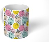Mok - Koffiemok - Rozen - Pastel - Patronen - Mokken - 350 ML - Beker - Koffiemokken - Theemok