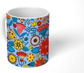 Mok - Koffiemok - Zomer - Patronen - Bloemen - Mokken - 350 ML - Beker - Koffiemokken - Theemok