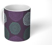 Mok - Koffiemok - Sneeuwvlok - Mandala - Design - Kerst - Mokken - 350 ML - Beker - Koffiemokken - Theemok