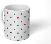 Mok - Koffiemok - Valentijn - Patroon - Simpel - Mokken - 350 ML - Beker - Koffiemokken - Theemok