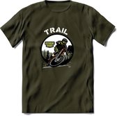 Trail T-Shirt | Mountainbike Fiets Kleding | Dames / Heren / Unisex MTB shirt | Grappig Verjaardag Cadeau | Maat 3XL