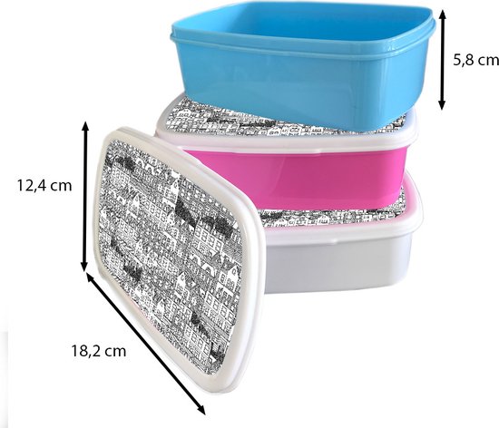 Bread Bin Wit - Lunch Box - Bread Box - Maison - Motifs - Londres - 18x12x6 cm - Adultes