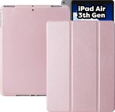 iPad Air 3 (2019) 10.5 Hoes - iPad Air 2019 (3e generatie) Case - Roze Goud - Smart Folio iPad Air Cover met Apple Pencil Opbergvak - Hoesje voor Apple iPad Air 3e Generatie (2019)