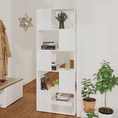 Boekenkast/kamerscherm 60x24x155 cm spaanplaat wit