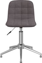 Eetkamerstoelen draaibaar 2 st stof taupe