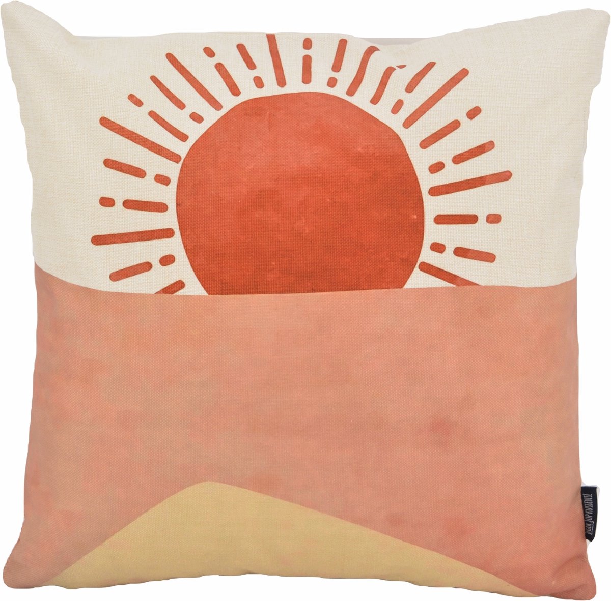 Gek op Kussens! Sunset / Zonsondergang Kussenhoes | Katoen/Linnen | 45 x 45 cm beige-terra