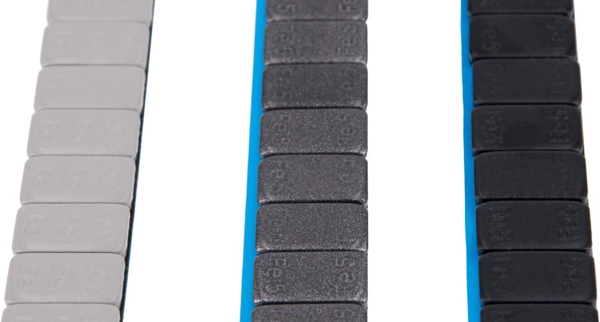 Balanceren gewicht 420 g - Zwart en grijs - Plakgewichten van staal - Eenvoudig te verwijderen tape - ShopVlot
