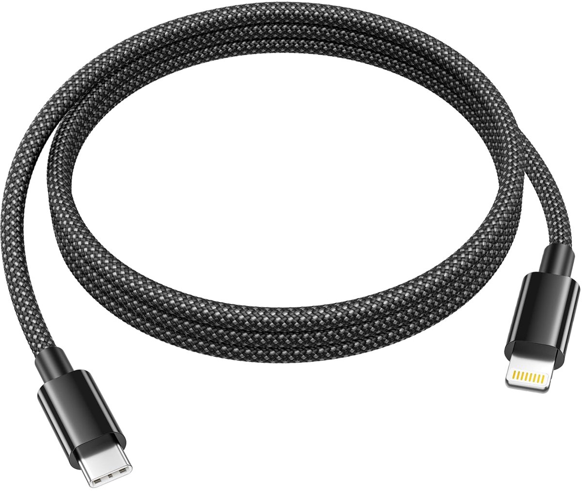 Lightning-kabel 1 meter - MFi-gecertificeerd - Snellader - Veilig opladen voor iPhone - ShopVlot