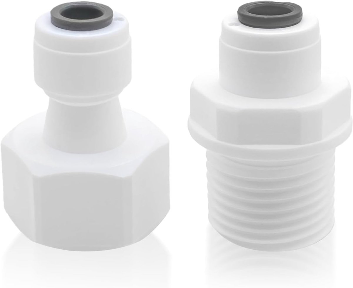 Waterfittingen 1/4 Inch op 1/2 Inch Draad - Push-in Koppelingen - POM Materiaal - Eenvoudige Montage zonder Gereedschap - ShopVlot