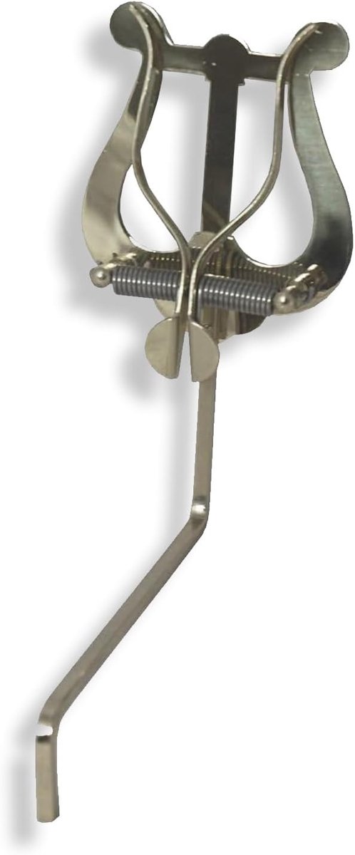 Saxofoon lyre - nikkel-geplateerd - stabiele veer - ideaal voor bladmuziek - ShopVlot