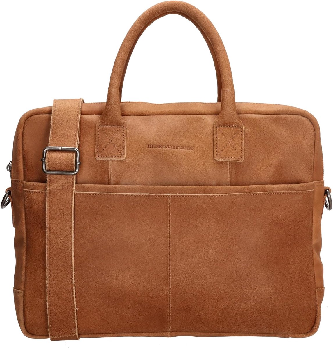 Laptop tas 15.6 inch - 100% leer - verstelbare schouderbanden - ideaal voor werk - ShopVlot