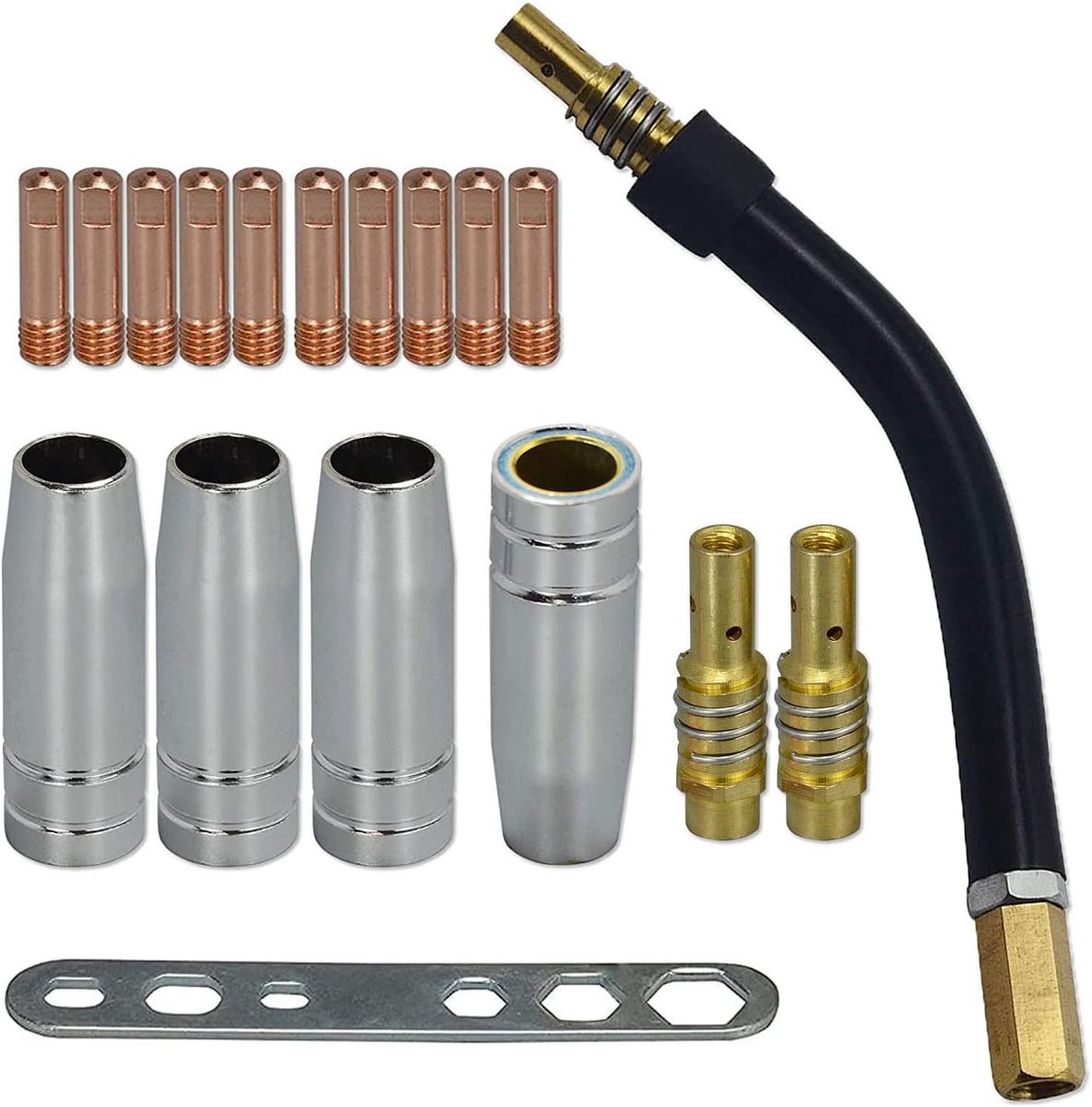 MIG lasapparaat 15AK - 1mm contactpunten - compleet set met tips en houders - voor efficiënt lassen - ShopVlot