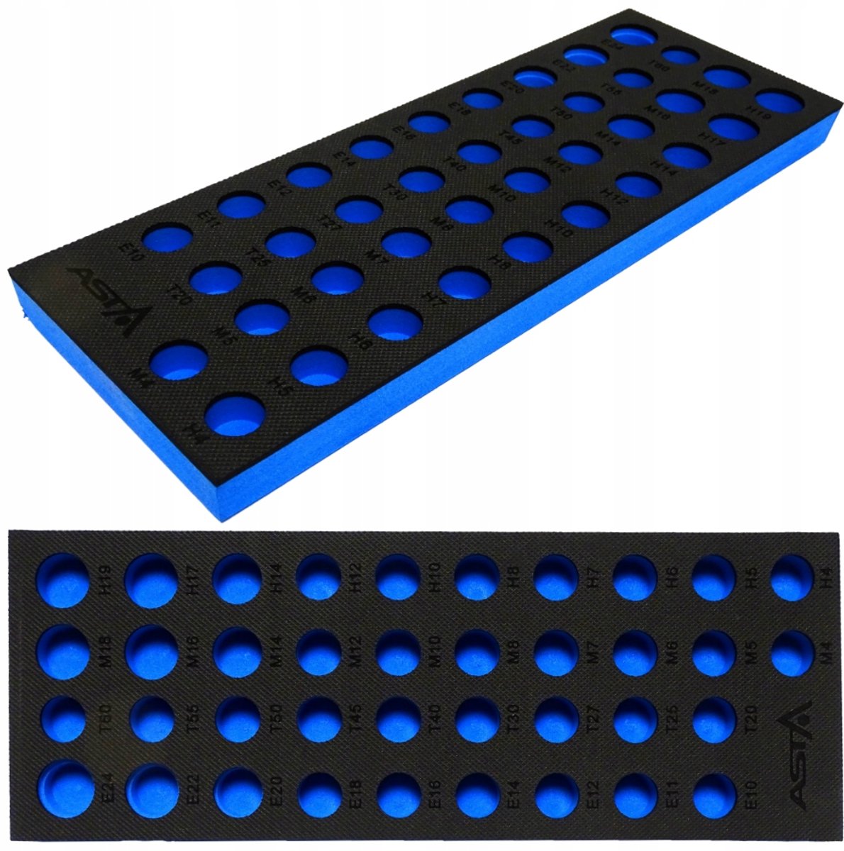Schuimrubber inleg voor doppen en inbussleutels - 390x140x30mm