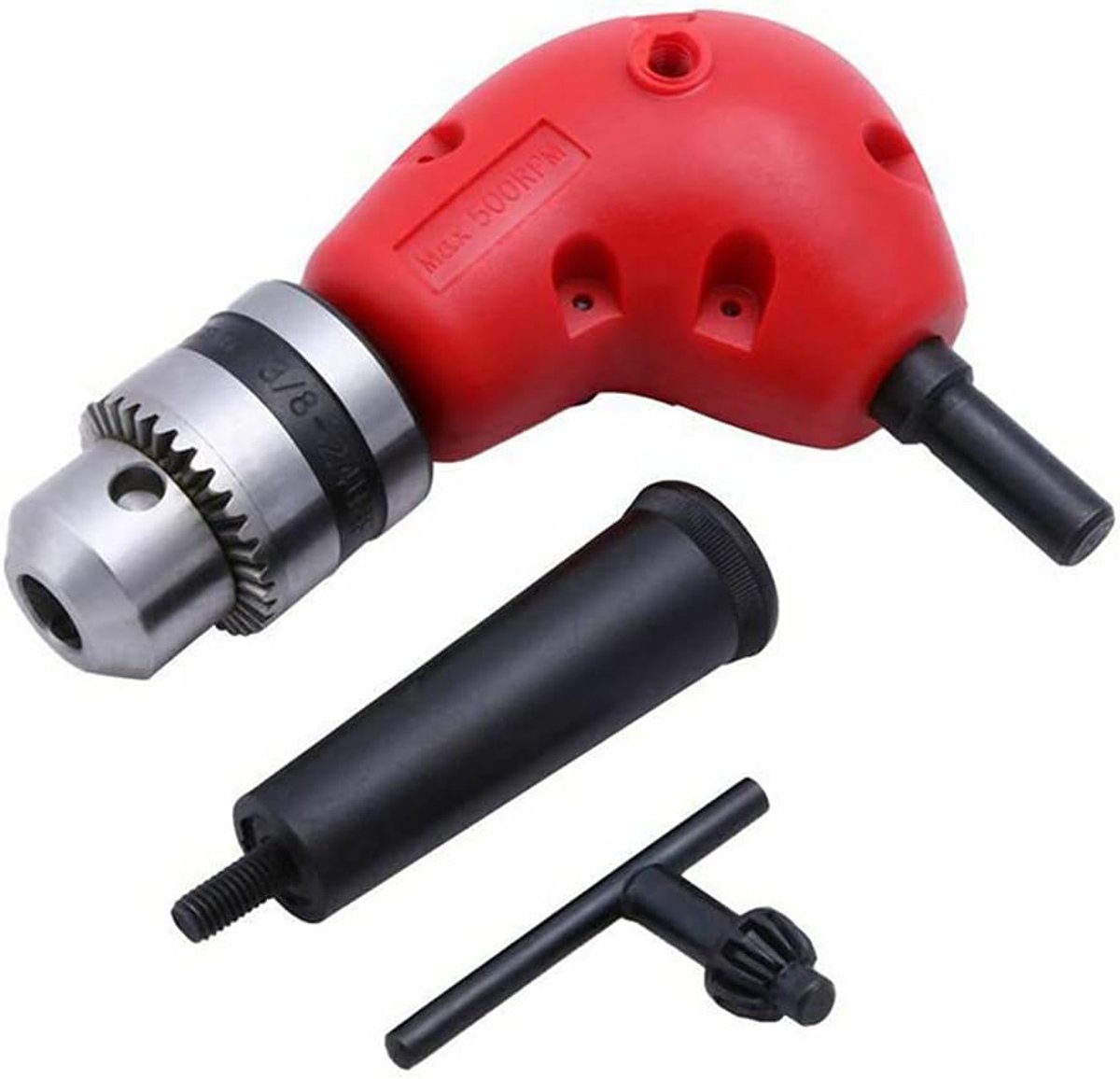 Mandrel boor 90° - drieweg 1-10 mm - 9.5 mm en 3/8 inch as - ideaal voor moeilijk bereikbare hoeken - ShopVlot