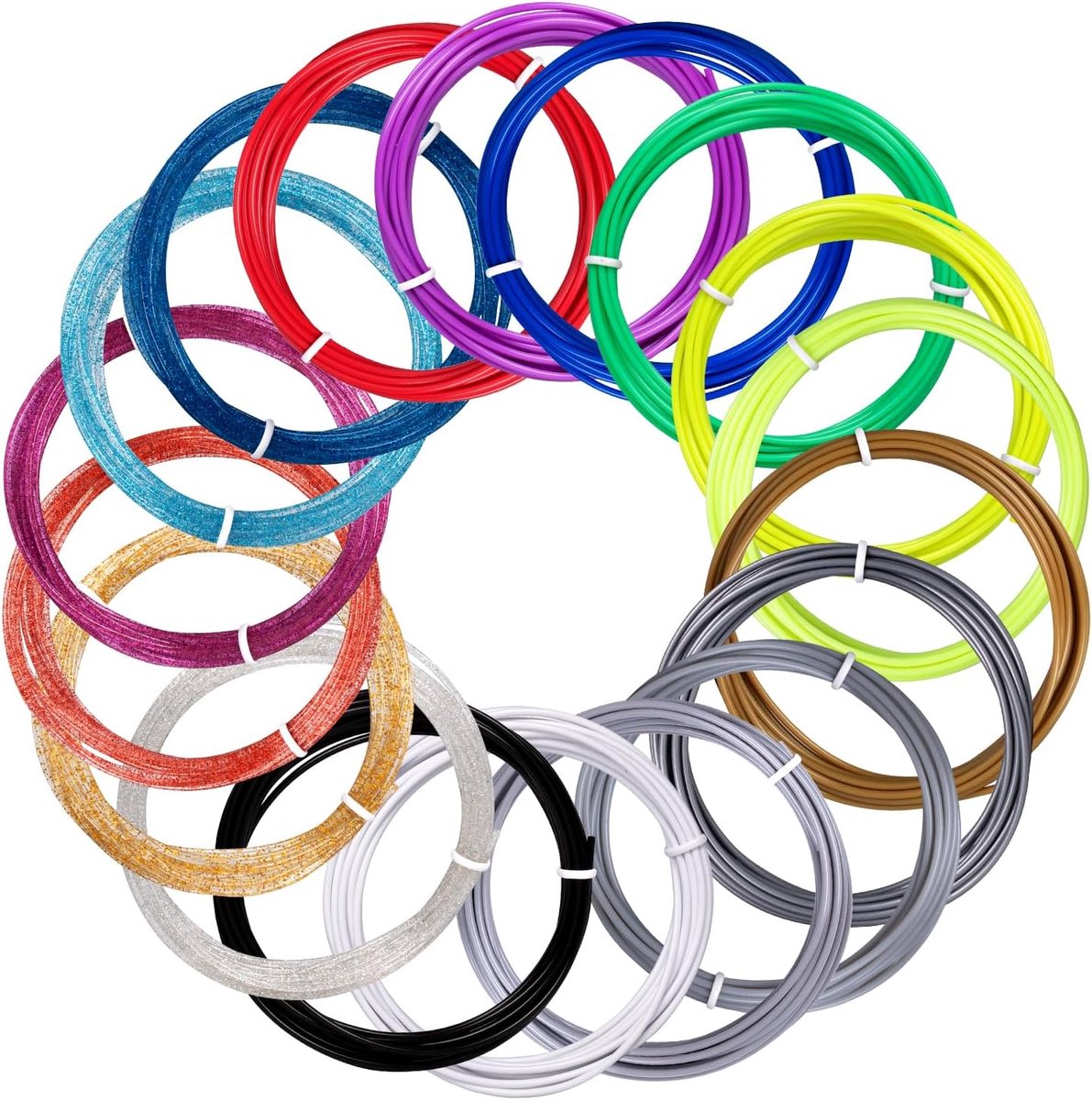 3D pen filament 1.75mm - PLA 18 kleuren - 72 meter totaal - geschikt voor MYNT3D en SCRIB3D - ShopVlot