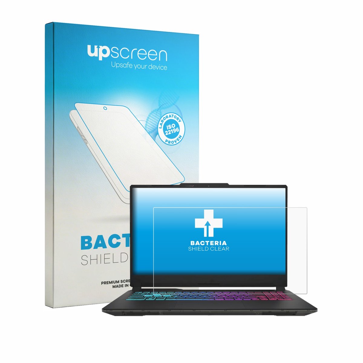upscreen - Screenprotector voor MSI Cyborg 15 A13V - Folie Beschermfolie transparant antibacterieel