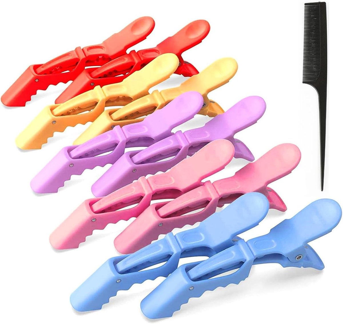 Haarclips 10 stuks - Krokodilvorm - Non-slip grip - Voor stylen en föhnen - ShopVlot