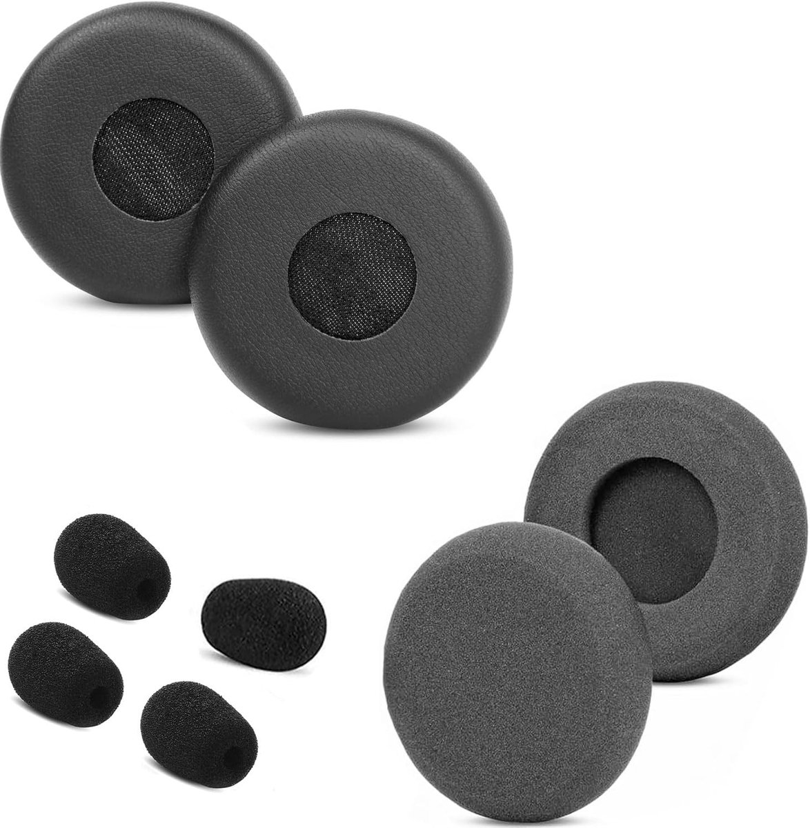 Vervangende oorkussens Jabra Evolve 65 - traagschuim - zwart - optimaal comfort - ShopVlot
