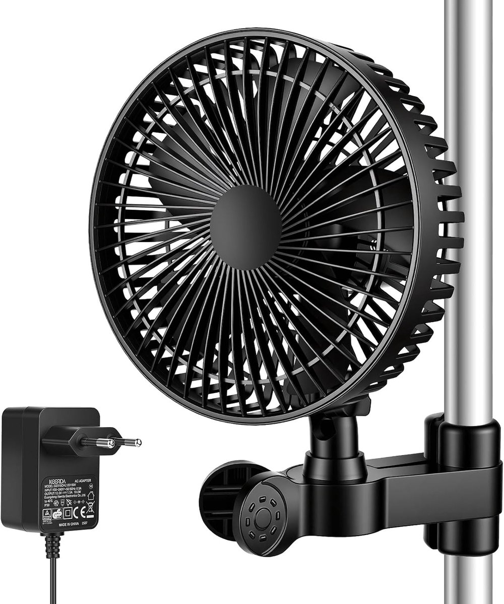 Ventilator met clip - 10 snelheden - EC motor - Optimale luchtcirculatie - ShopVlot