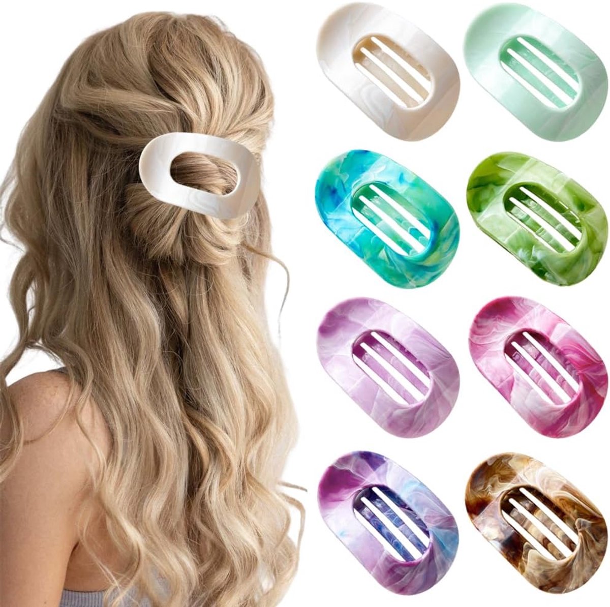 Haarspelden voor dames - Ovaal groot - Antislip - Voor dik en dun haar - ShopVlot