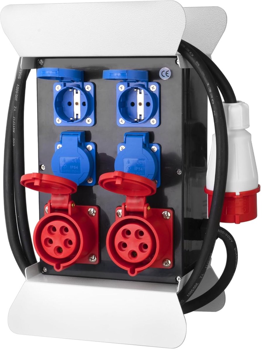 Stroomverdeler 2xCEE 400V/16A - 4x230V/16A - voorgemonteerd - ideaal voor evenementen - ShopVlot