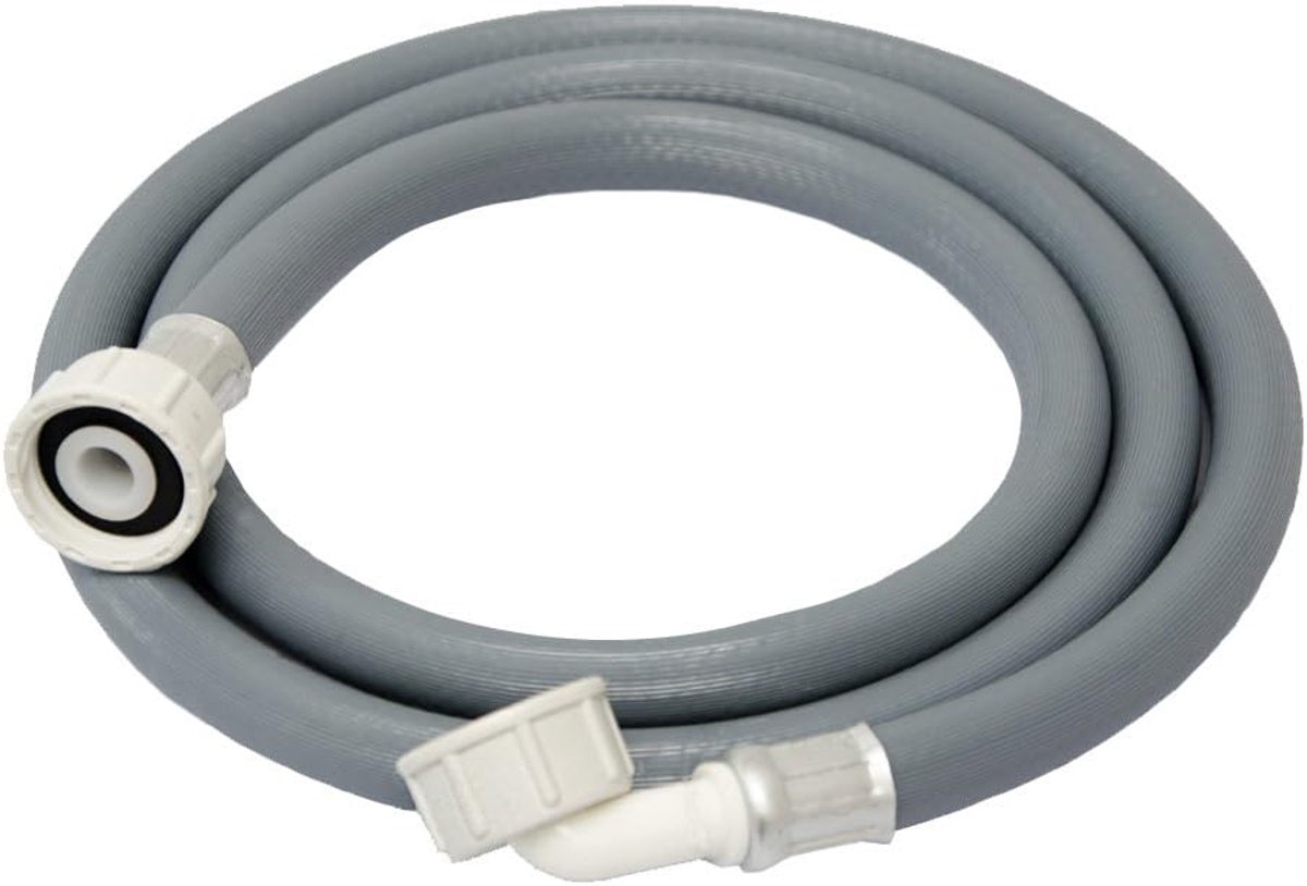 Inlaat slang 1,5 m - Inclusief L-vormige en rechte fitting - Voor wasmachine en vaatwasser - ShopVlot
